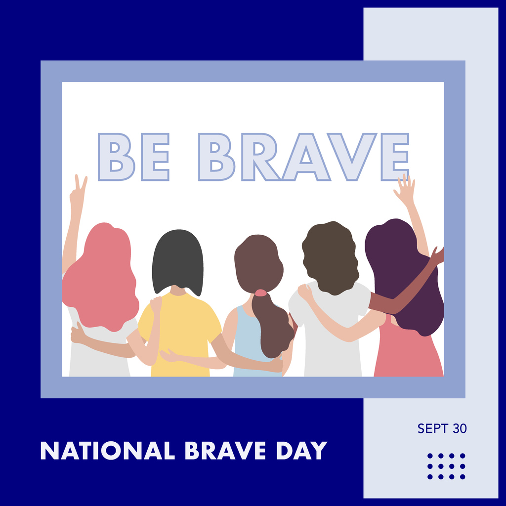 National Be BRAVE Day graphic design post