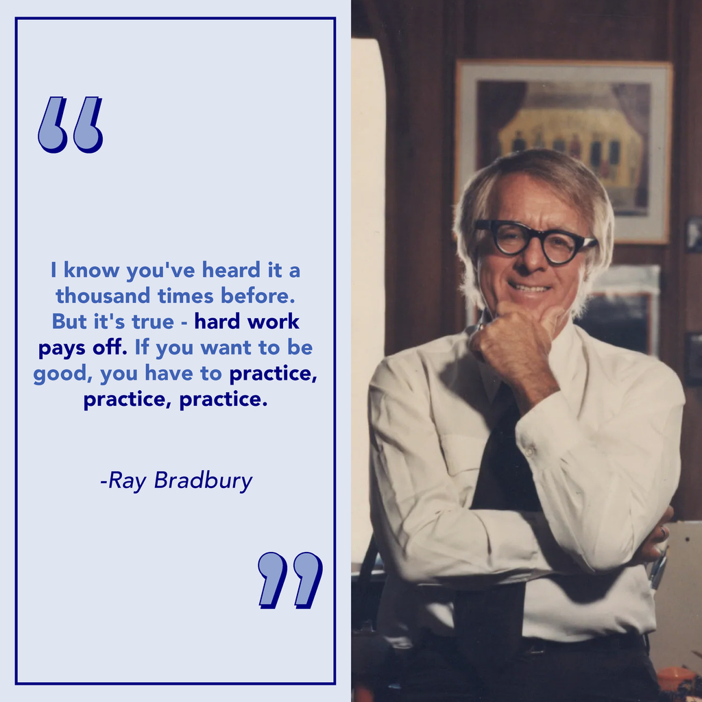 Ray Bradbury quote graphic design post