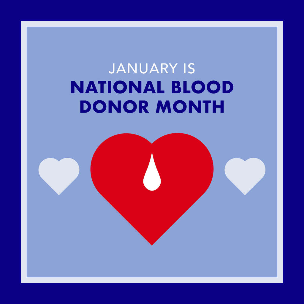 National Blood Donor Month graphic design post