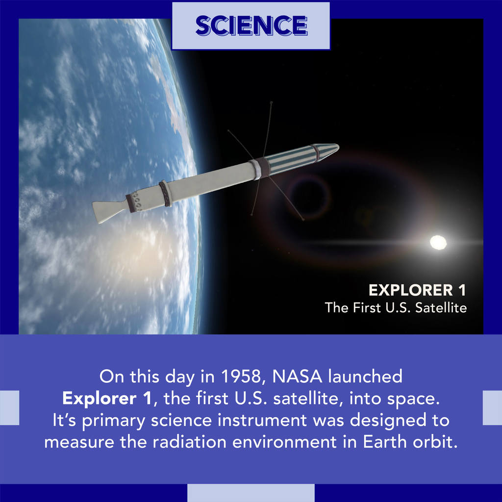 NASA's Explorer 1 graphic design post