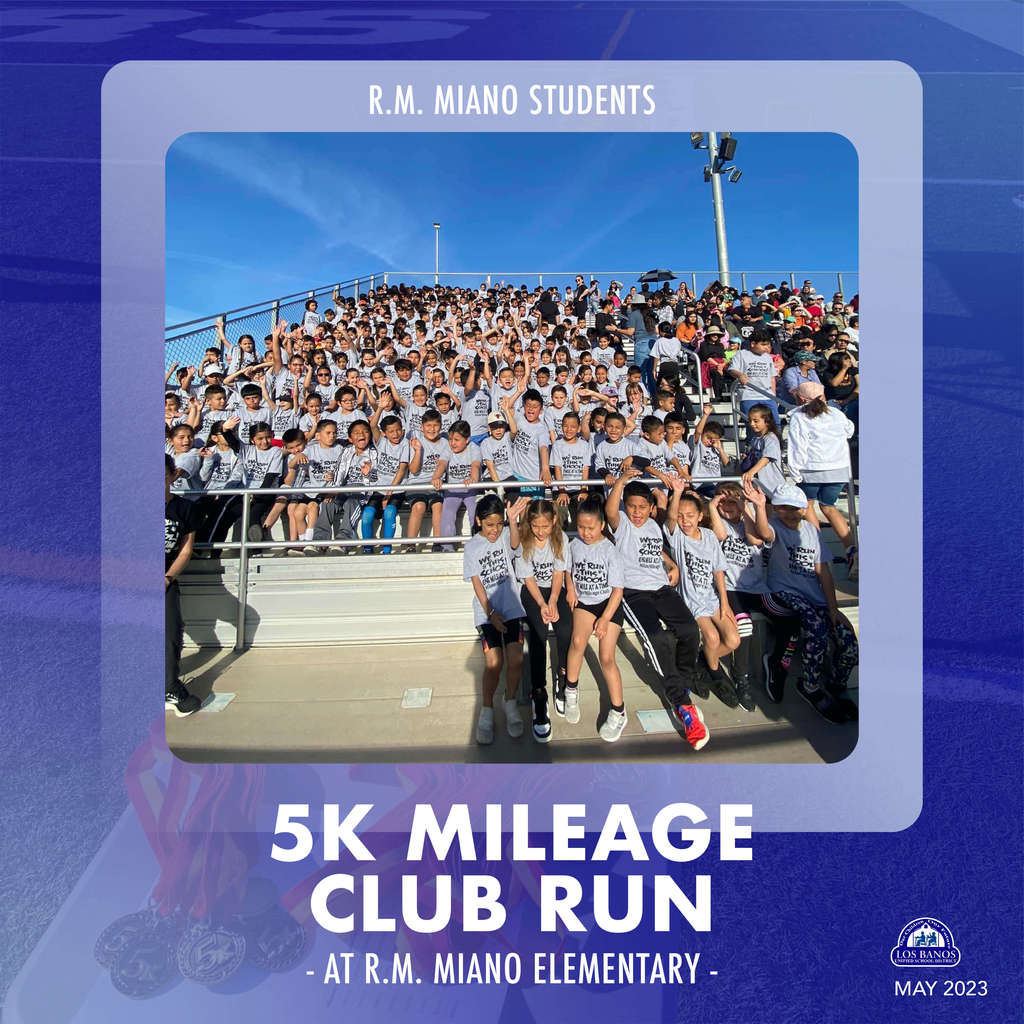 R.M. Miano students moments before their 5k mileage club run!
