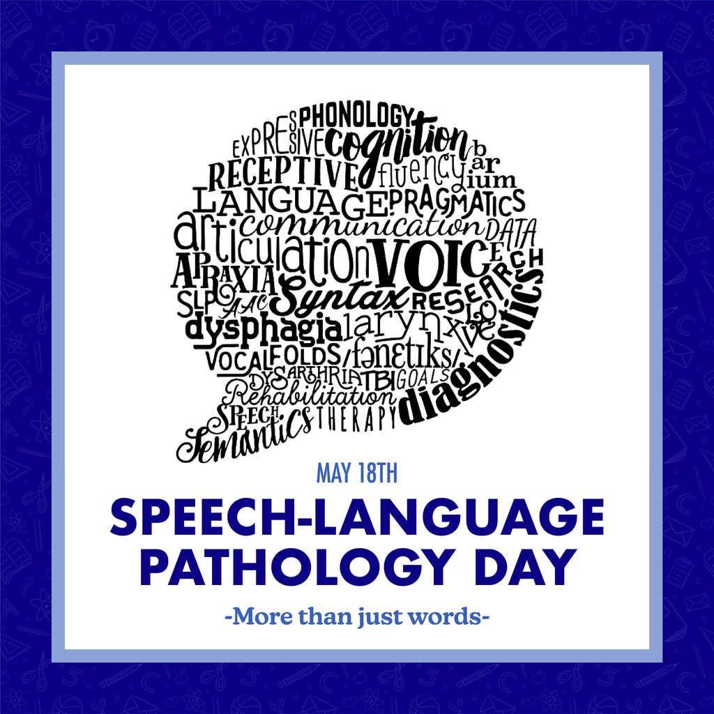 Speech-Language Pathology Day graphic design post.