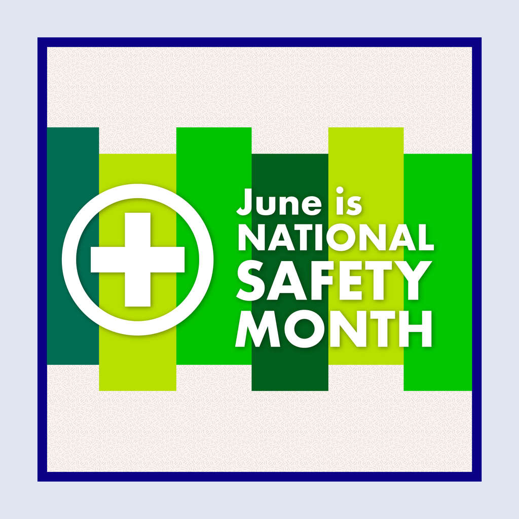 National Safety Month graphic design post.