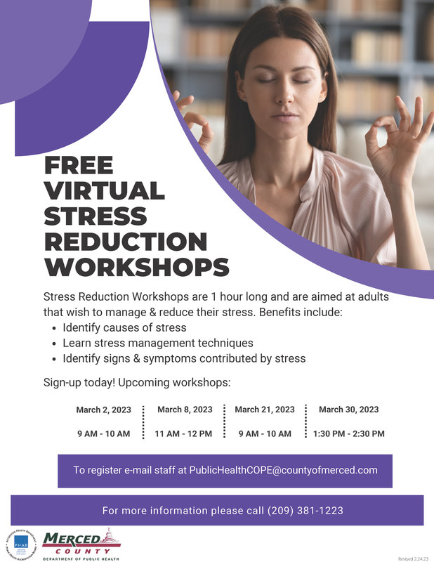 Free Virtual Stress Reduction Workshops | Mercey Springs Elementary