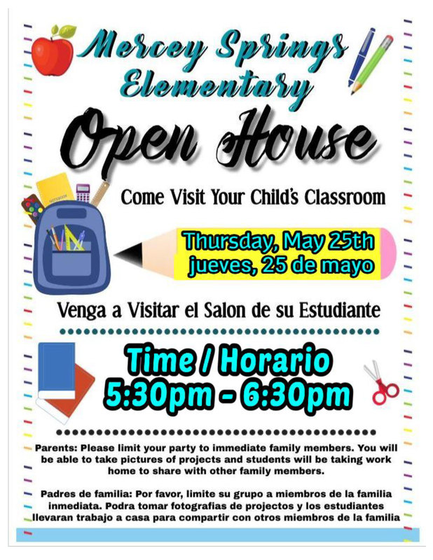 MSE Open House | Mercey Springs Elementary